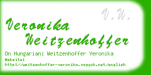 veronika weitzenhoffer business card